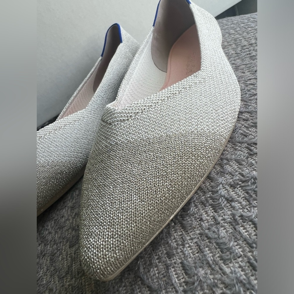 Rothys Diamond metallic flats